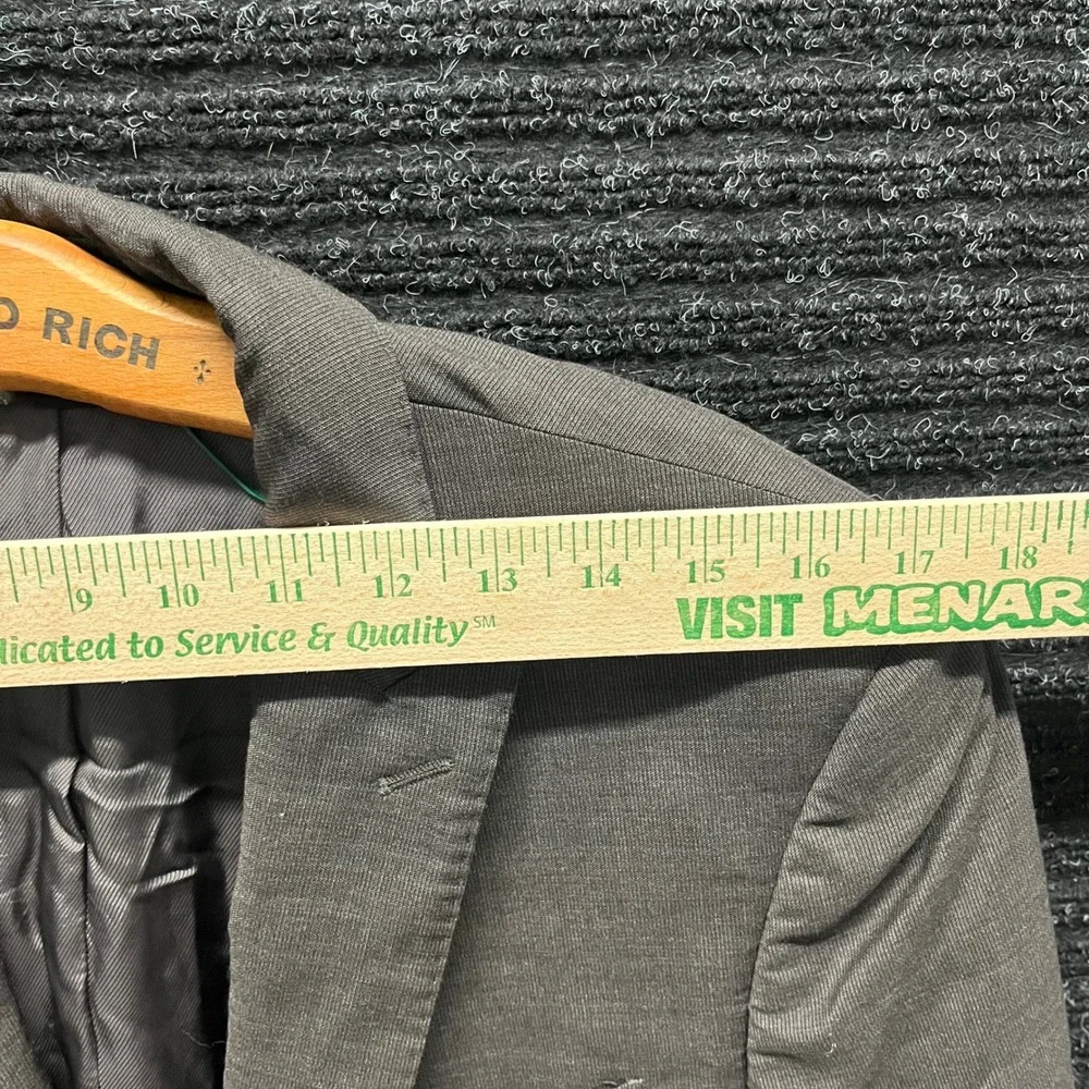 Banana Republic Mens 42R Slim Fit Blazer Grey Tessuto Marzotto Italian Fabric